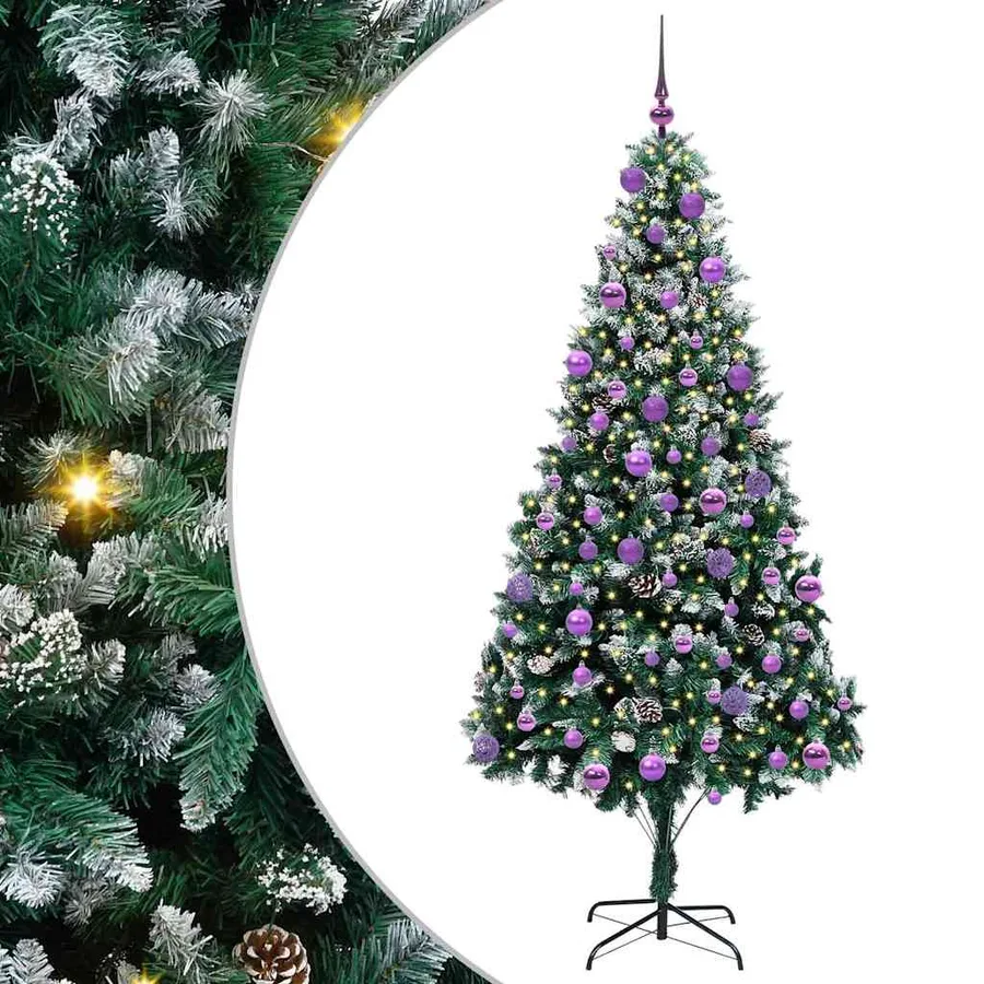 Sapin de Noël artificiel Vert 210 cm PVC, Acier et Plastique - 2