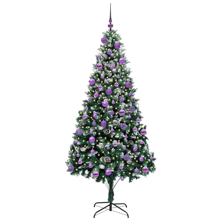 Sapin de Noël artificiel Vert 210 cm PVC, Acier et Plastique - 3