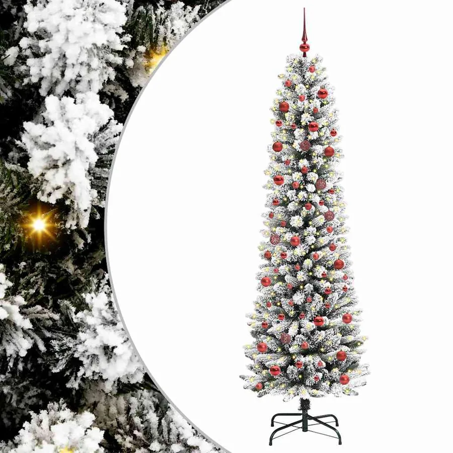 Sapin de Noël artificiel Blanc 210 cm PVC, métal et plastique - 2