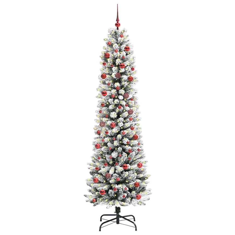 Sapin de Noël artificiel Blanc 210 cm PVC, métal et plastique - 3