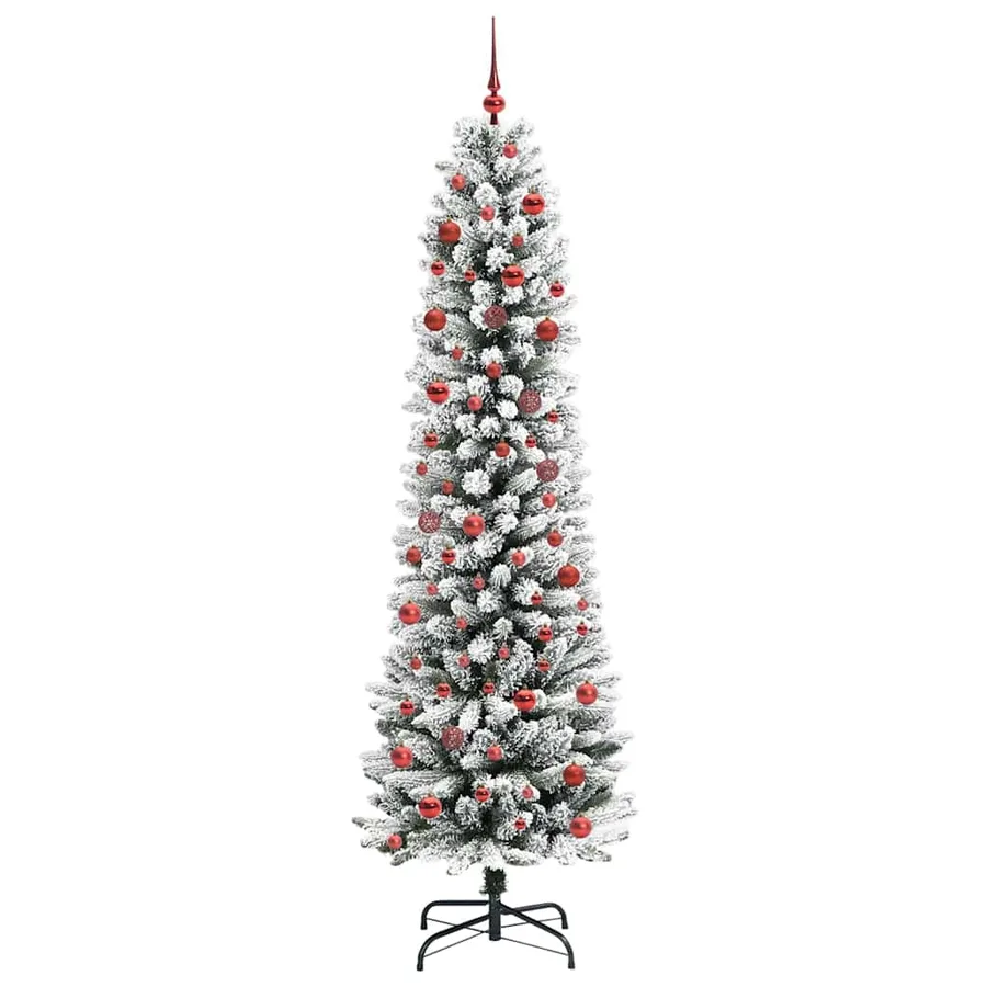 Sapin de Noël artificiel Blanc 210 cm PVC, métal et plastique - 4