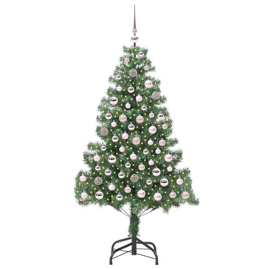 Sapin de Noël avec 300 LED avec support Vert 180 cm PVC - 3
