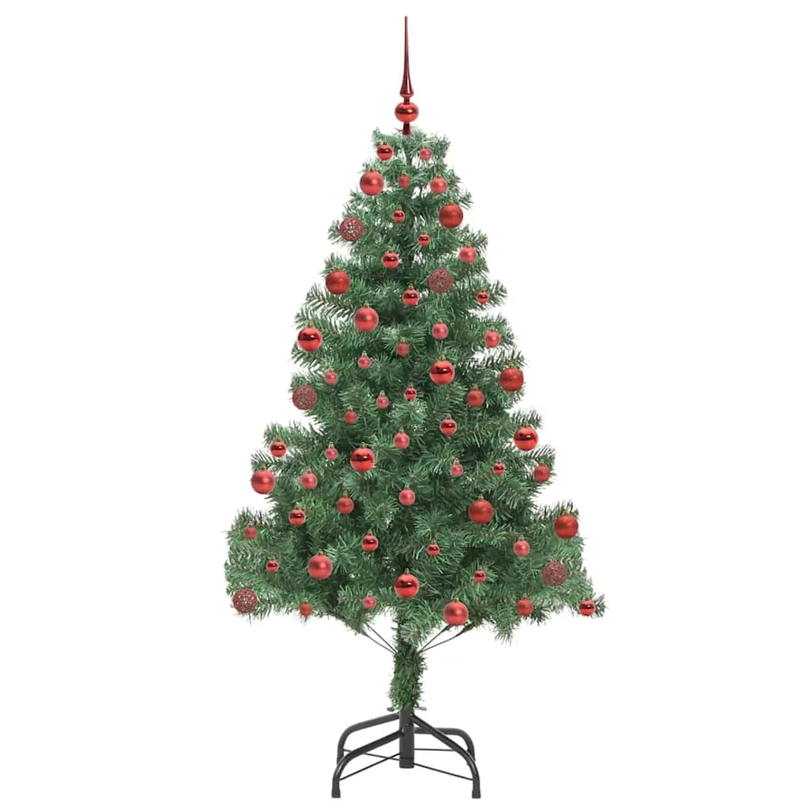 Sapin de Noël avec 300 LED avec support Vert 180 cm PVC - 4