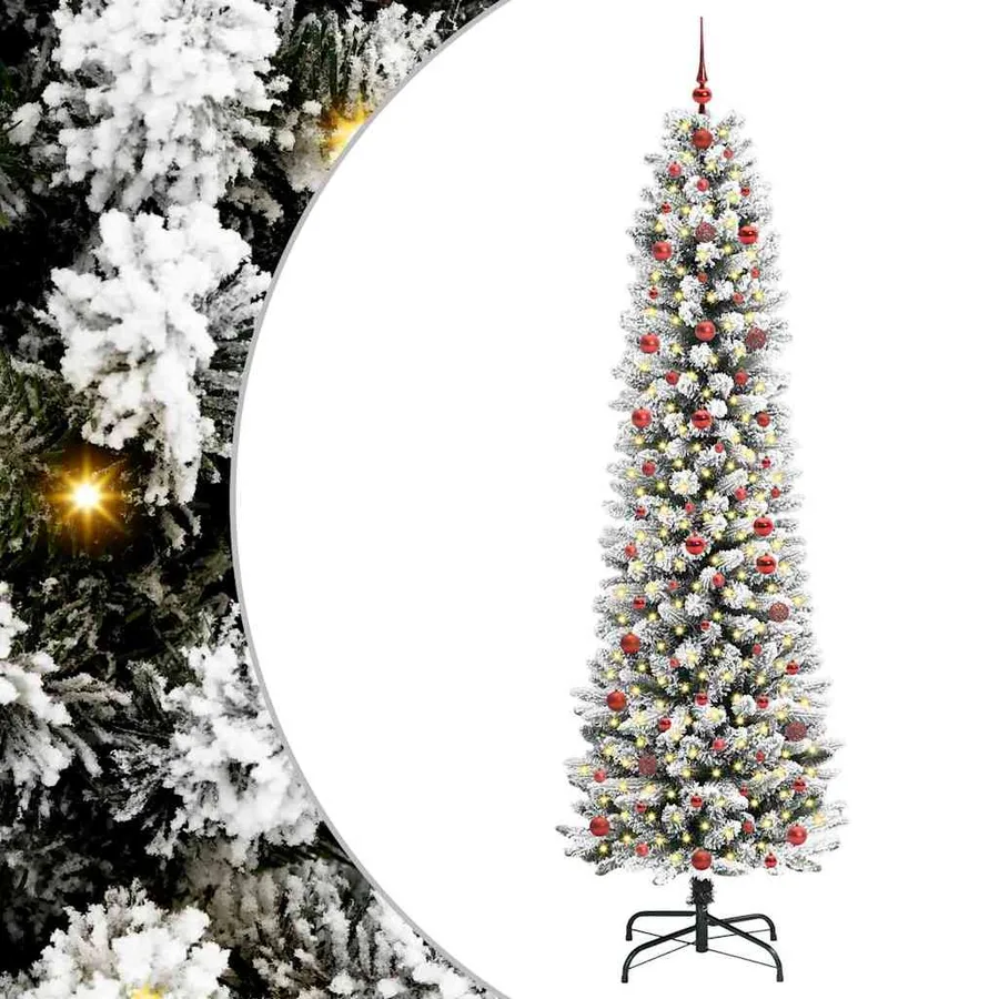 Sapin de Noël artificiel Blanc 240 cm PVC, métal et plastique - 2