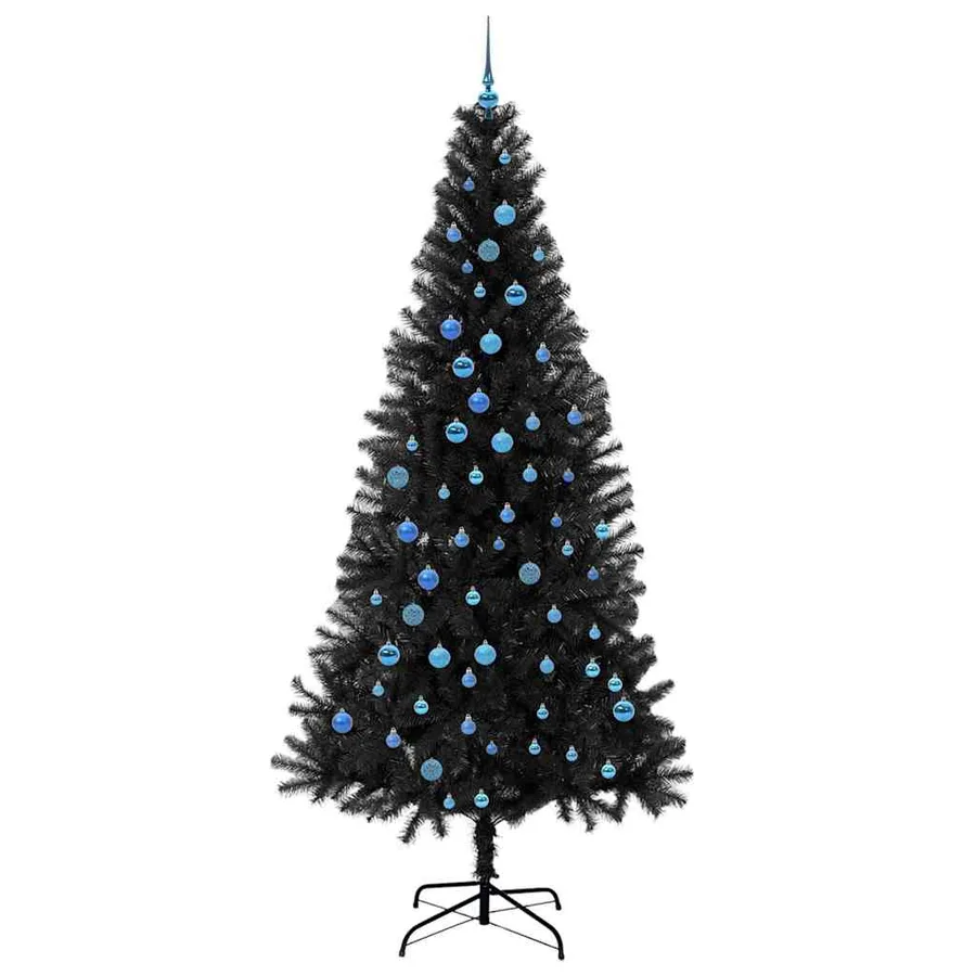 Sapin de Noël avec 300 LED avec support Noir 240 cm PVC - 4