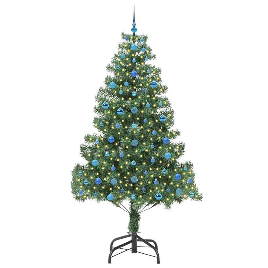 Sapin de Noël avec 300 LED avec support Vert 210 cm PVC - 3
