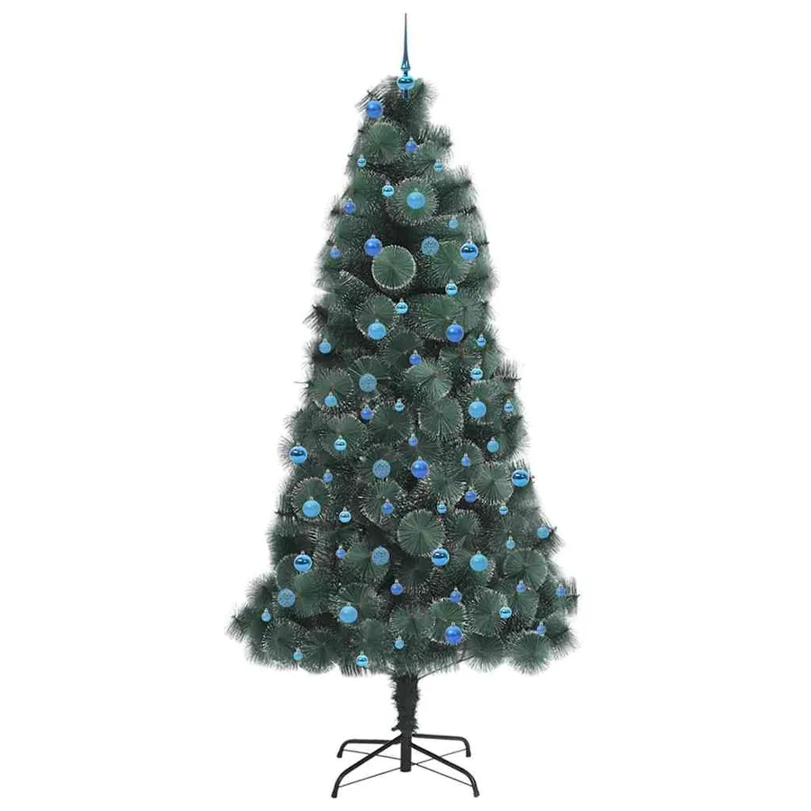 Arbre de Noël artificiel pré-éclairé avec ensemble de boules - 4