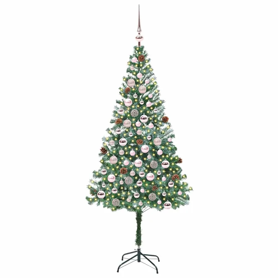 Sapin de Noël artificiel avec 300 LED Vert 180 cm PVC et Acier - 3