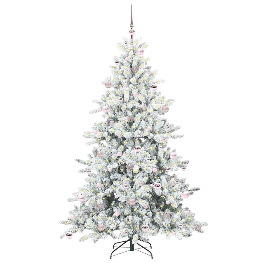 Sapin de Noël Artificiel à Branches Articulées Blanc 210 cm - 3