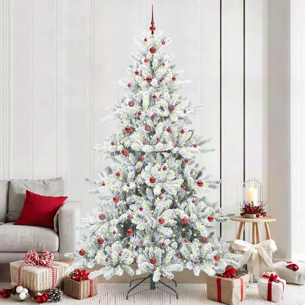 Sapin de Noël Artificiel à Branches Articulées Blanc 240 cm