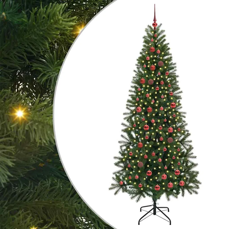 Sapin de Noël artificiel avec 300 LED Vert 210 cm PE et PVC - 2