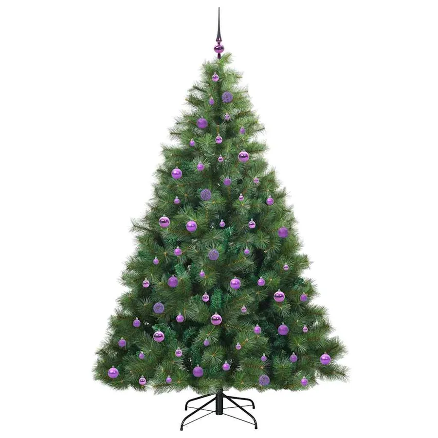 Sapin de Noël artificiel avec 300 LED Vert 210 cm PE et PVC - 4