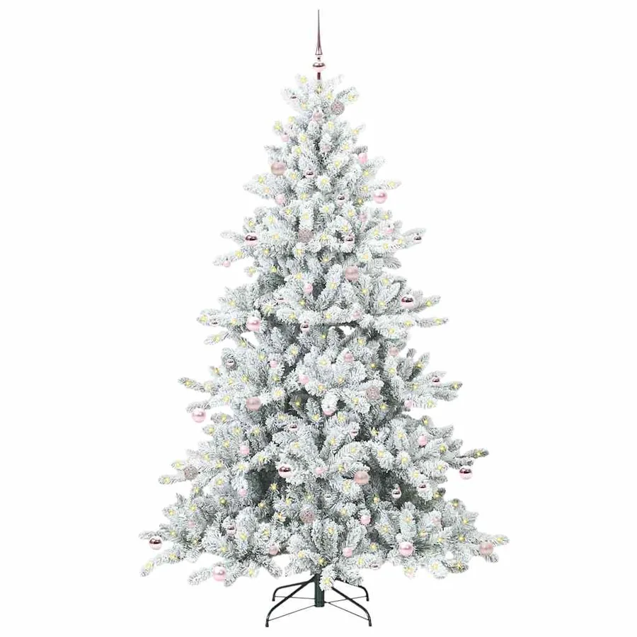 Sapin de Noël Artificiel à Branches Articulées Blanc 240 cm - 3