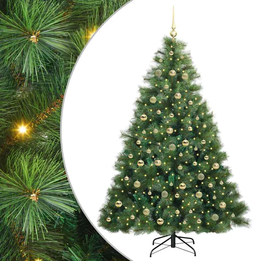 Sapin de Noël artificiel avec 300 LED Vert 210 cm PE et PVC - 2