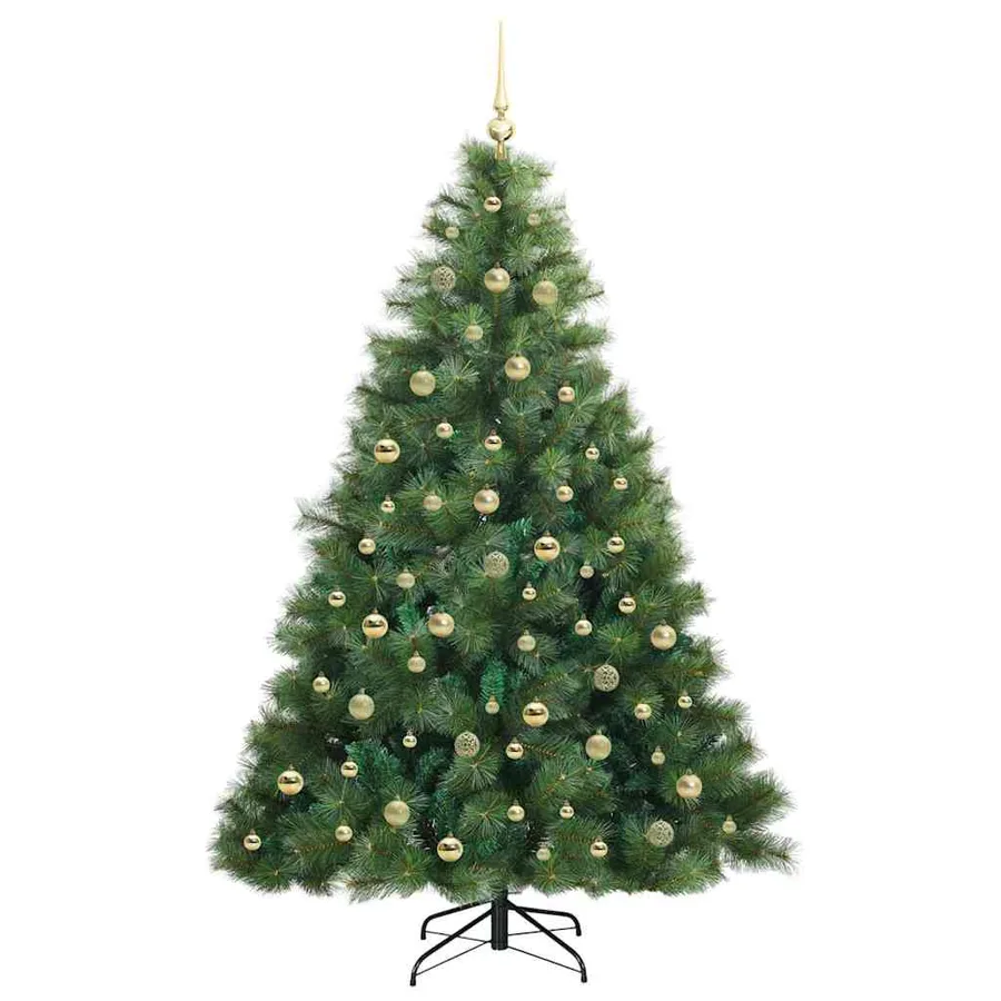 Sapin de Noël artificiel avec 300 LED Vert 210 cm PE et PVC - 4