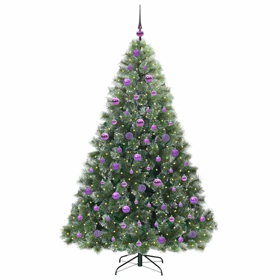 Sapin de Noël artificiel avec 300 LED Vert 180 cm PE et PVC - 3