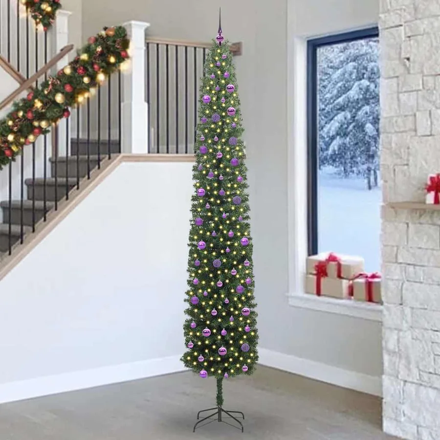 Sapin de Noël artificiel Vert 270 cm PVC et acier et plastique