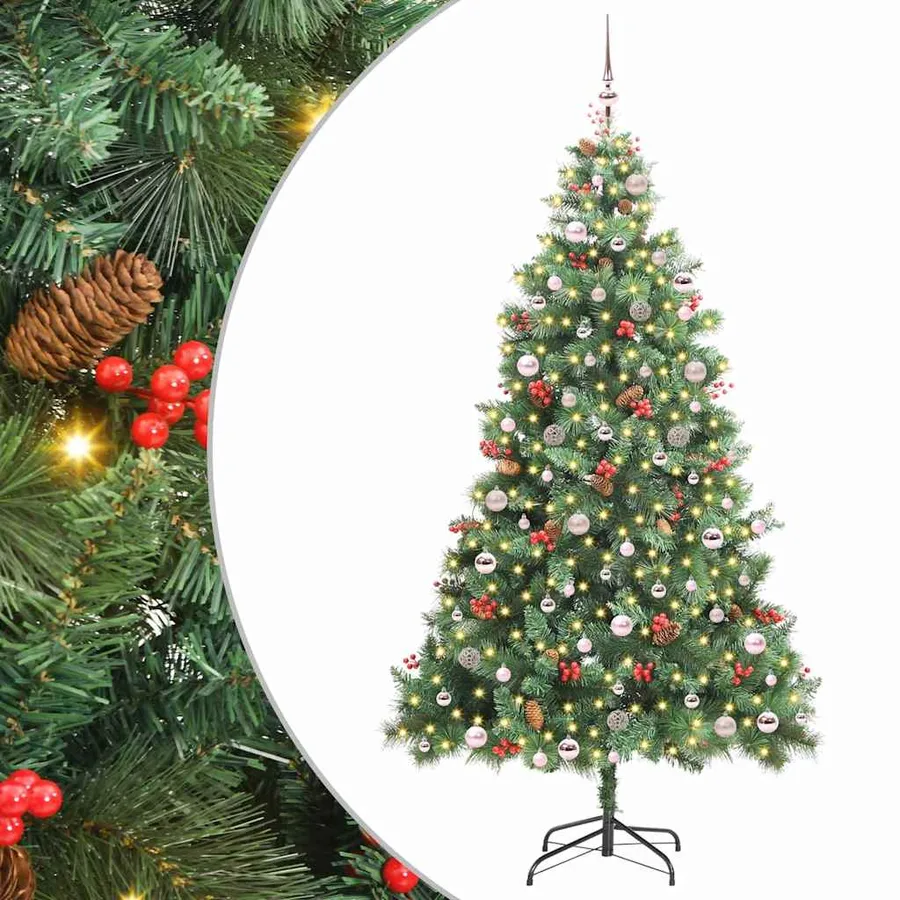 Sapin de Noël artificiel Vert 240 cm PVC et métal - 2