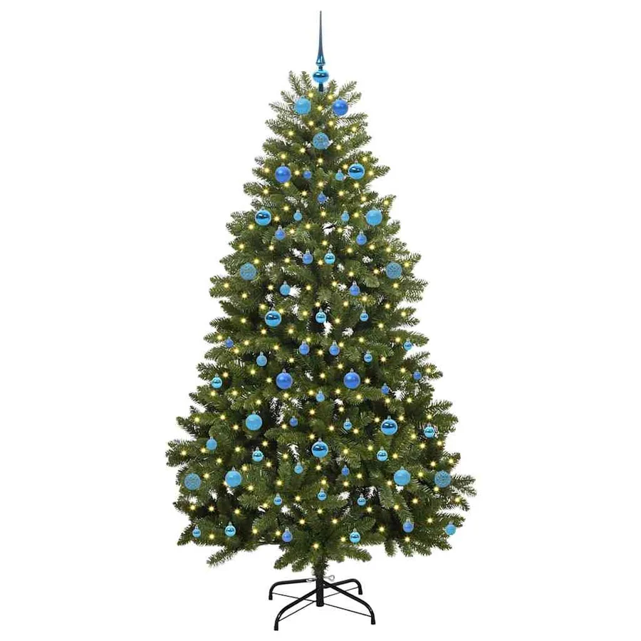 Sapin de Noël artificiel avec 300 LED Vert 210 cm PVC et métal - 3