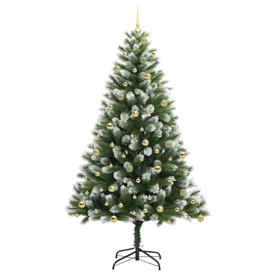 Sapin de Noël artificiel à charnière avec neige en flocons - 4