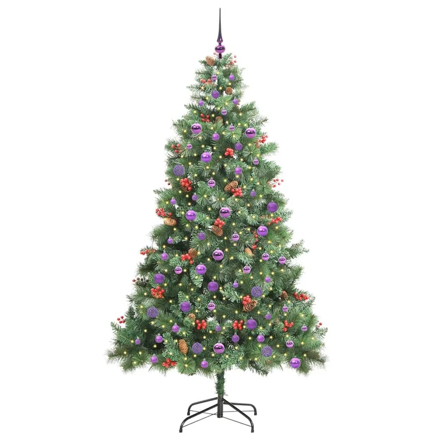 Sapin de Noël artificiel Vert 210 cm PVC et métal - 3