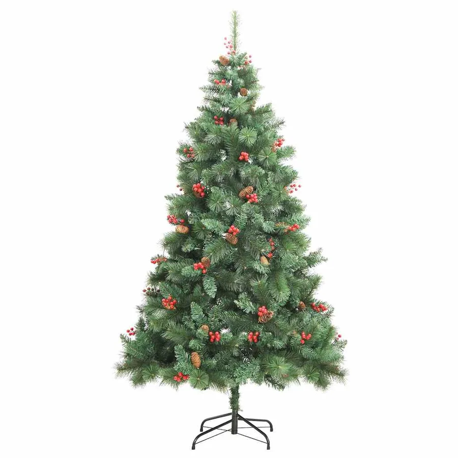 Sapin de Noël artificiel Vert 210 cm PVC et métal - 5