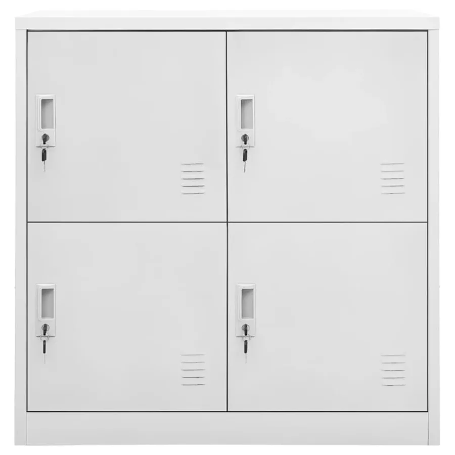 Armoires à casiers 2 pcs Gris clair 90x45x92,5 cm Acier - 3