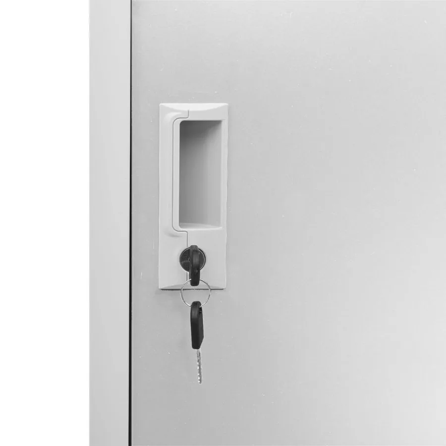 Armoires à casiers 2 pcs Gris clair 90x45x92,5 cm Acier - 7