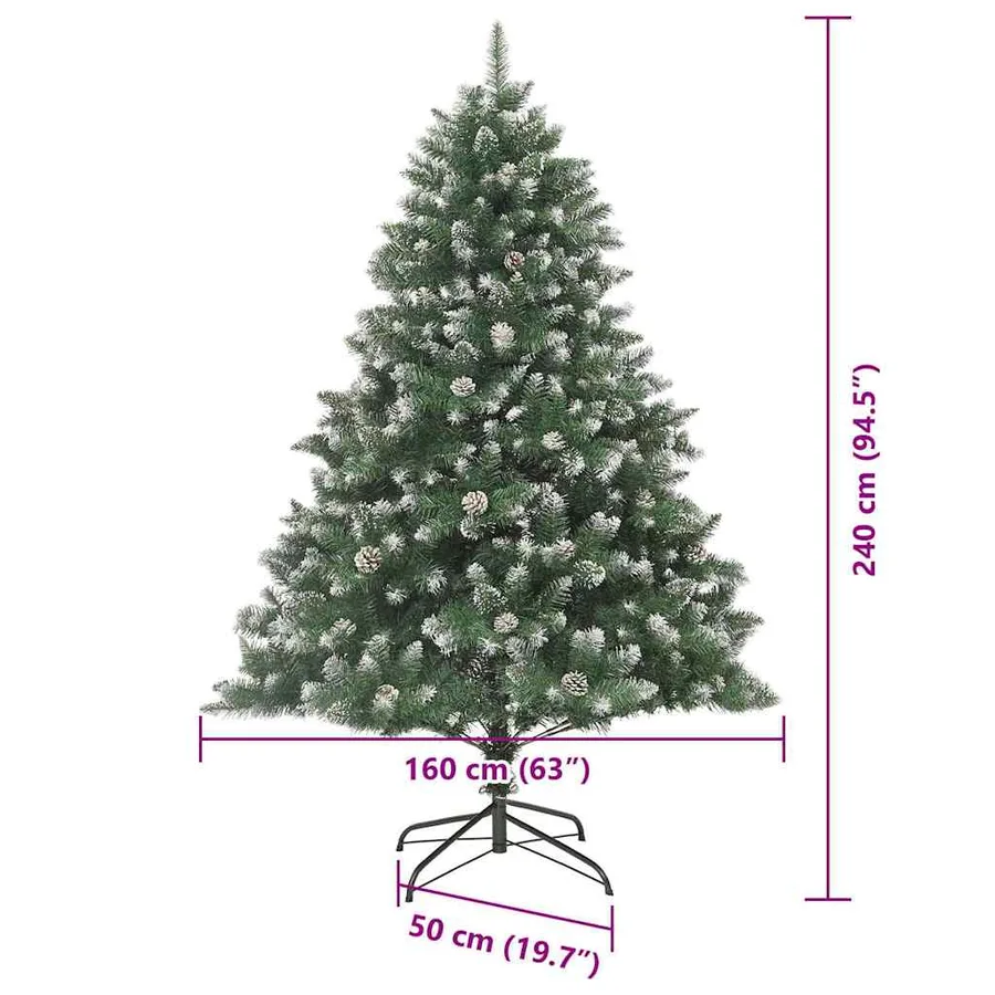Sapin de Noël artificiel Vert 240 cm PVC, plastique et acier - 16