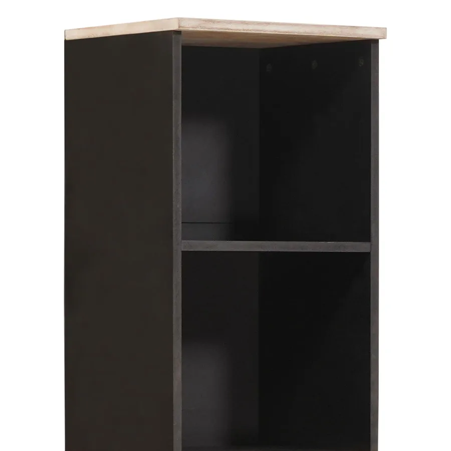 Armoire de salle de bain Noir et Blanc 38 x 33 x 160 cm - 7