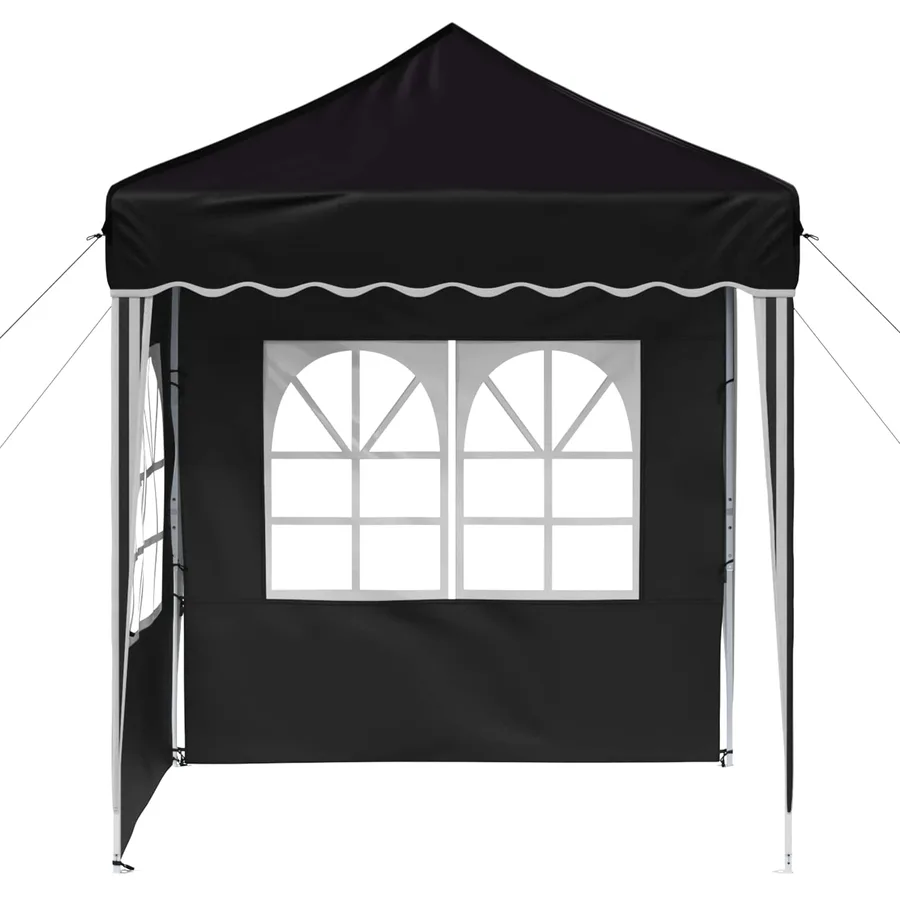 Tente de fête pop-up 195 x 195 x 245 cm Noir Tissu Oxford - 6