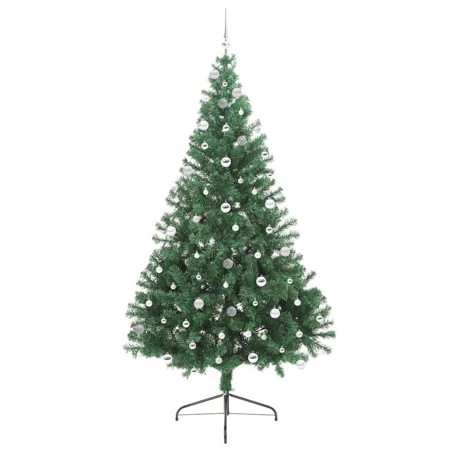 Sapin de Noël artificiel pré-éclairé Vert 240 cm PVC - 4