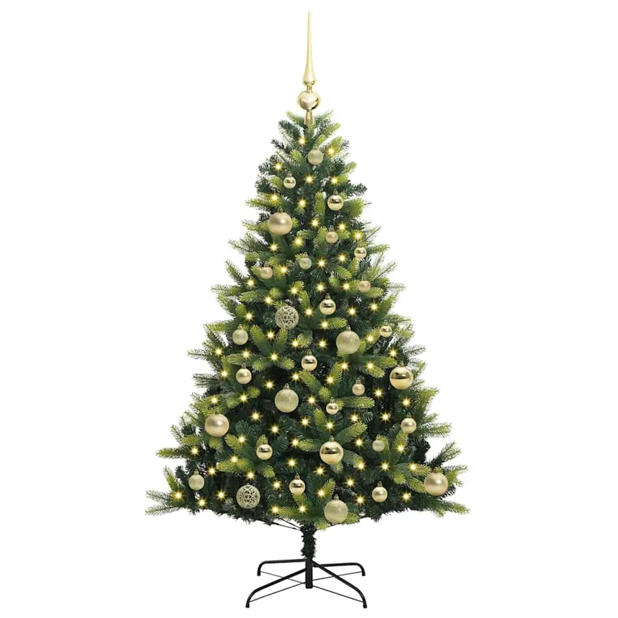 Arbre de Noël artificiel à charnières 150 LED Vert 120 cm - 3