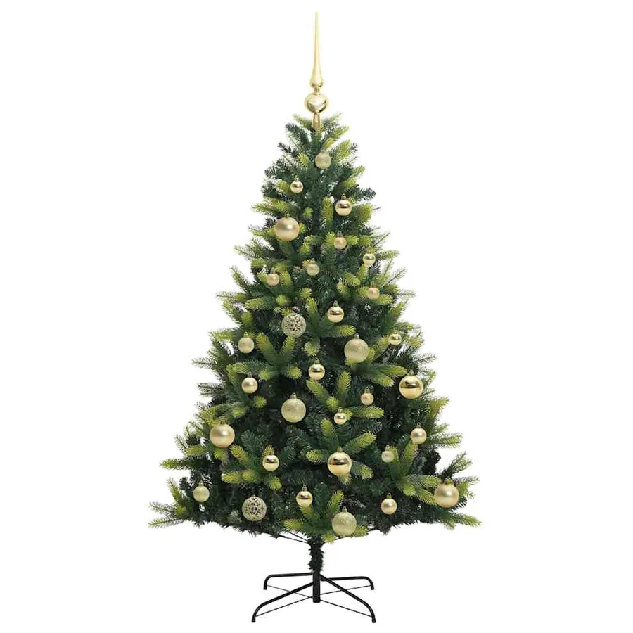 Arbre de Noël artificiel à charnières 150 LED Vert 120 cm - 4