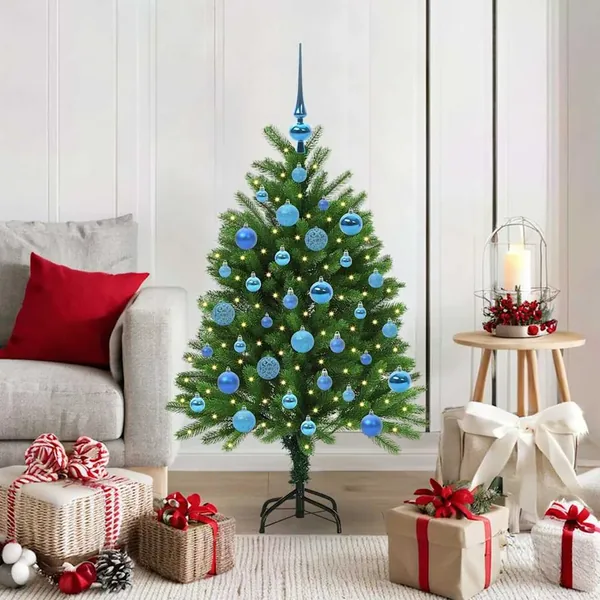 Sapin de Noël avec 150 LED avec support Vert 120 cm PE