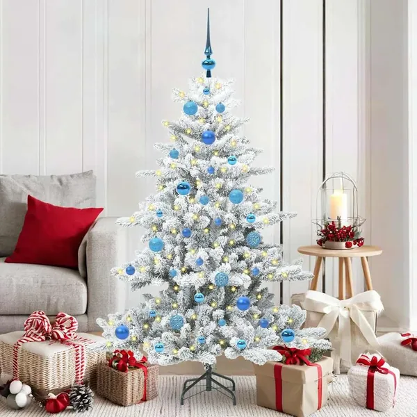 Sapin de Noël Artificiel à Branches Articulées Blanc 150 cm