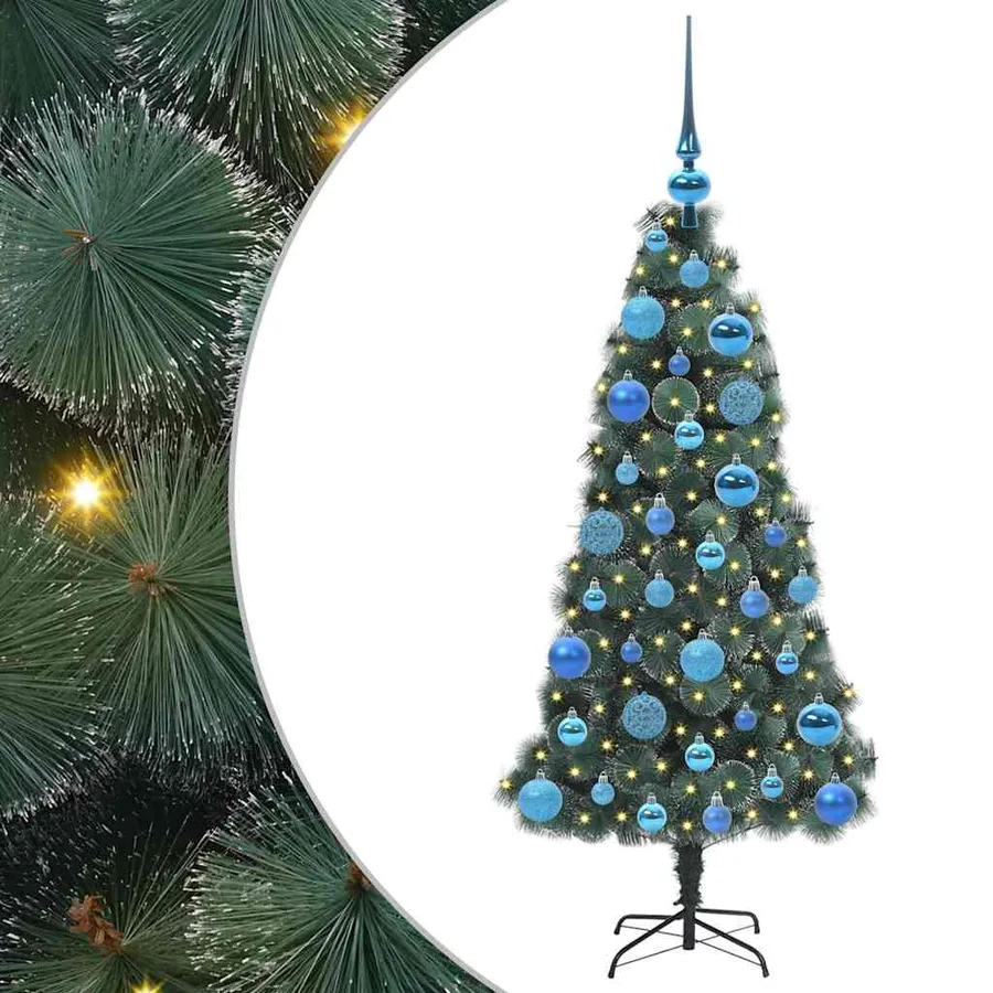 Arbre de Noël artificiel pré-éclairé avec ensemble de boules - 2