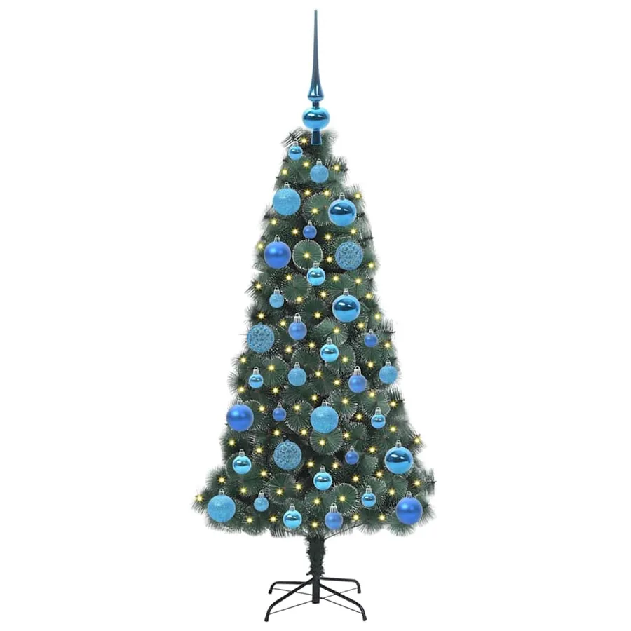 Arbre de Noël artificiel pré-éclairé avec ensemble de boules - 3