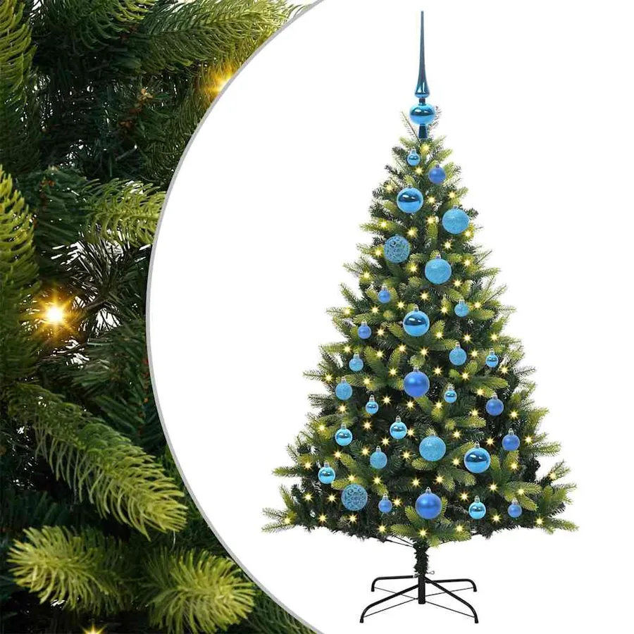 Arbre de Noël artificiel à charnières 150 LED Vert 120 cm - 2