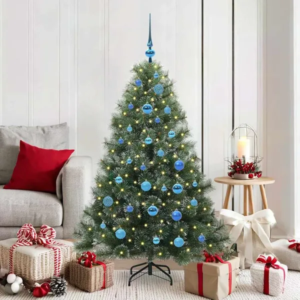 Sapin de Noël artificiel avec 150 LED Vert 150 cm PE et PVC