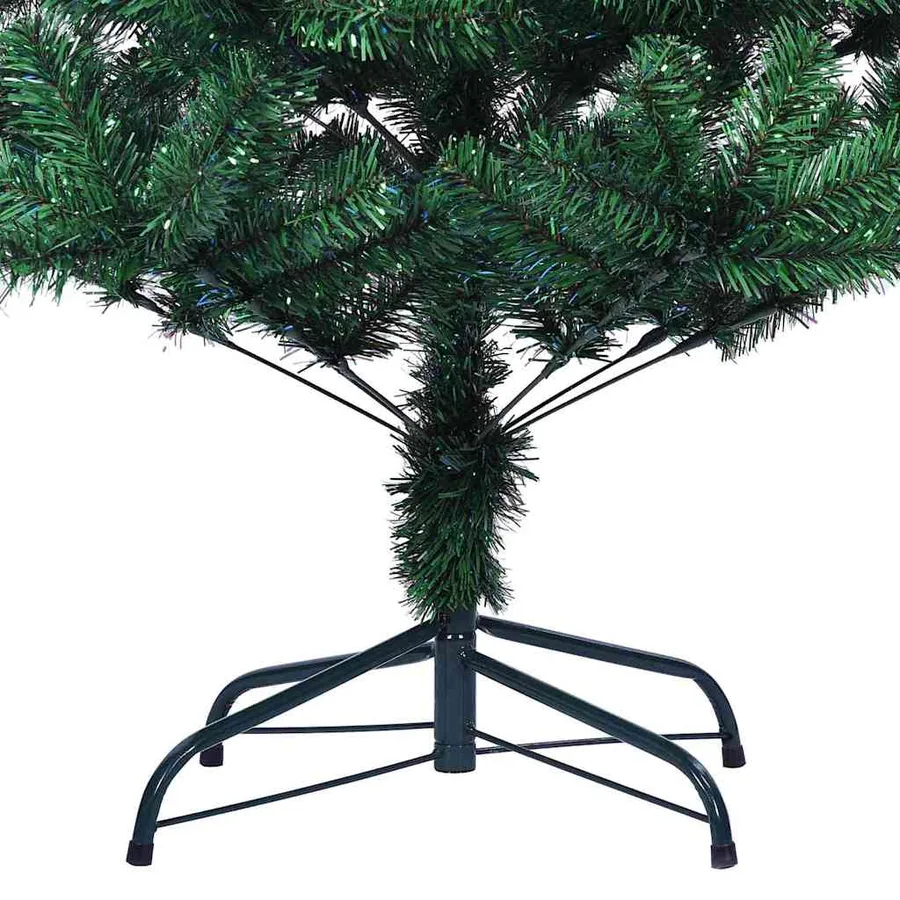 Sapin de Noël artificiel pré-éclairé Vert 150 cm PVC et métal - 12
