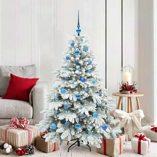 Sapin de Noël artificiel avec 150 LED Blanc 150 cm PE et PVC