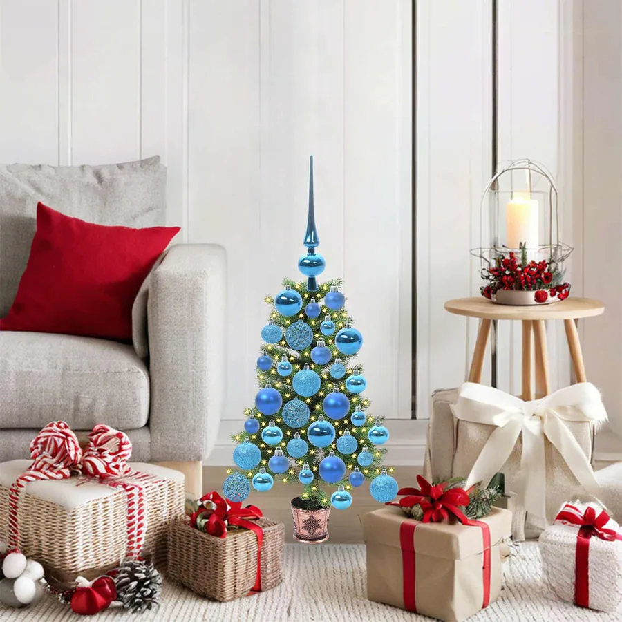 Sapin de Noël avec 150 LED avec support Vert 65 cm PE