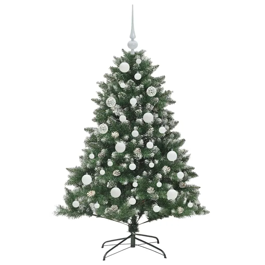 Sapin de Noël artificiel Vert 120 cm PVC, plastique et acier - 4
