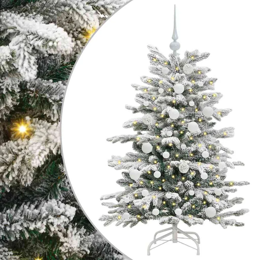 Sapin de Noël Artificiel à Branches Articulées Blanc 120 cm - 2