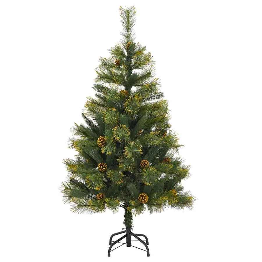 Sapin de Noël artificiel avec branches pliables et cônes 150 cm - 3