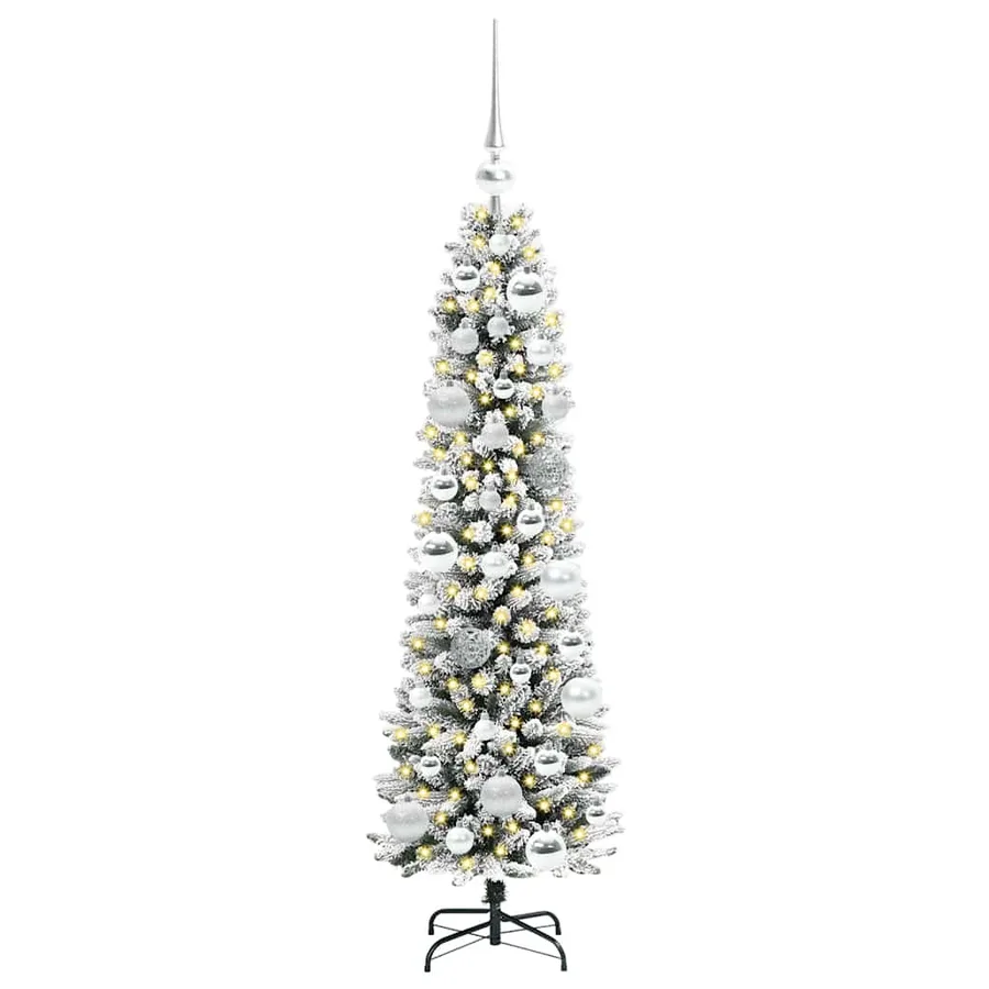Sapin de Noël artificiel Blanc 120 cm PVC, métal et plastique - 3