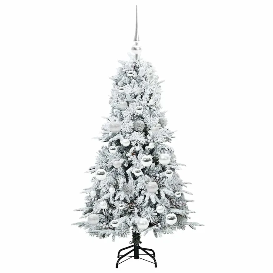 Sapin de Noël Artificiel à Branches Articulées Blanc 120 cm - 4