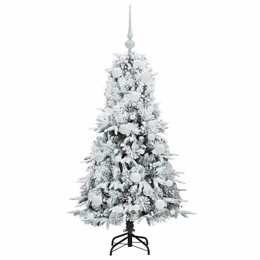 Sapin de Noël Artificiel à Branches Articulées Blanc 120 cm - 4