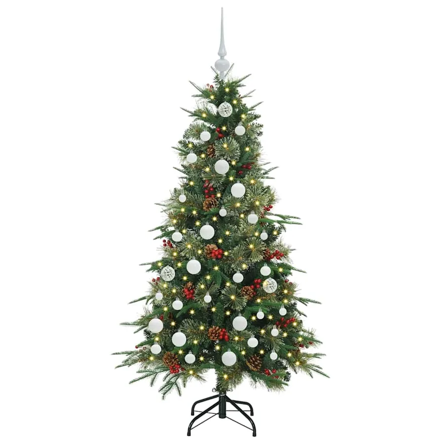 Sapin de Noël Artificiel à Branches Articulées Vert 150 cm - 3